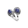 Lapis Lazuli Sterling Silver Bypass Ring