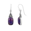 Purple Turquoise Sterling Silver Earrings