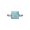 Square Larimar Sterling Silver Ring