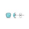 Cushion Larimar Sterling Silver Earrings
