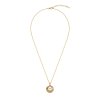 Freshwater Pearl Swirl Nest 18K Gold Plated 925 Silver Pendant Necklace