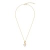 Freshwater Pearl Infinity 18K Gold Plated 925 Silver Pendant Necklace