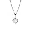 Rainbow Moonstone Sterling Silver Pendant With Chain 18+2 Inches