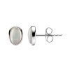 Oval Mother of Pearl Sterling Silver Earrings