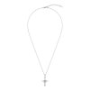 Cross Mother of Pearl Sterling Silver Pendant With Chain 18+2 Inches