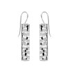Hammered Rectangle Sterling Silver Earrings