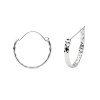Hammered Round Sterling Silver Hoop Earrings