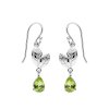 Leaft Peridot Sterling Silver Earrings