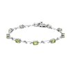 Peridot Sterling Silver Tennis Bracelet