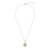 Citrine Sterling Silver Pendant With Chain 18+2 Inches