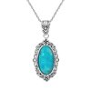 Sterling Silver Turquoise Flower
