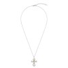 Cross Citrine Sterling Silver Pendant With Chain 18+2 Inches
