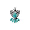 Blue Turquoise Sterling Silver Eagle Ring