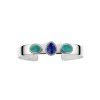 Southwestern Turquoise & Lapis Lazuli Sterling Silver Cuff Bracelet