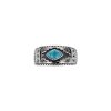 Southwestern-Style Turquoise Sterling Silver Band Ring