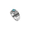 Southwestern-Style Turquoise Sterling Silver Band Ring