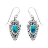 Western Turquoise Arrowhead Sterling Silver Earrings