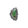 Southwestern Green Turquoise Sterling Silver Crescent Ring