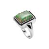 Southwestern Green Turquoise Sterling Silver Signet Ring