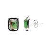 Southwestern Green Turquoise Sterling Silver Post Earrings