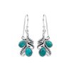 Sterling Silver Turquoise Leaf