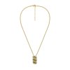 Peridot & White Zircon Cluster 18K Yellow Gold Over Pendant Necklace 18+2 Inches