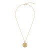 Eagle Coin 18K Yellow Gold Plated Sterling Silver Pendant Necklace