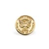 250th Anniversary American 18K Yellow Gold Over Eagle Coin Men's Ring
