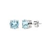 Sky Blue Topaz Sterling Silver 7 MM Earrings