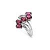 Sterling Silver Rhodolite Garnet Bypass Ring