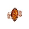 Copper Amber Ring