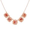 ink & Orange Spiny Oyster Shell Copper Station Necklace