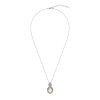 Ethiopian Opal & White Zircon Sterling Silver Halo Pendant Necklace