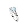 Sky Blue Topaz Sterling Silver Vintage Solitaire Ring