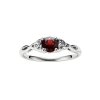 Garnet Sterling Silver Ring