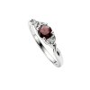 Garnet Sterling Silver Ring