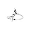 Sterling Silver Whale Tail Ring
