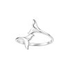 Sterling Silver Whale Tail Ring