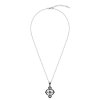 Black Spinel Sterling Silver Pendant Necklace