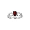 Garnet Sterling Silver Ring