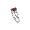 Garnet Sterling Silver Ring