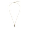 Mystic Quartz 18K Yellow Gold Sterling Silver Cat Pendant Necklace
