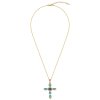 Lapis Lazuli & Turquoise 18K Yellow Gold Sterling Silver Pendant Necklace