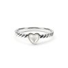 Sterling Silver Mother of Pearl Heart Ring