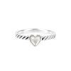 Sterling Silver Mother of Pearl Heart Ring