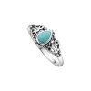Turquoise Sterling Silver Filigree Ring