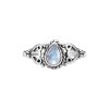 Rainbow Moonstone Sterling Silver Filigree Ring