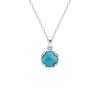 Turquoise Sterling Silver Pendant Necklace