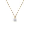 White Cubic Zirconia 18k Yellow Gold Over Sterling Silver Necklace 0.50 ctw