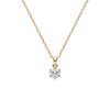 White Cubic Zirconia 18k Yellow Gold Over Sterling Silver Necklace 0.80 ctw